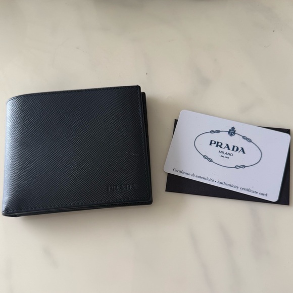 Prada Classic Cobalt Blue Leather Wallet - Picture 4 of 5